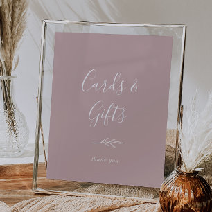 Mindestleaf Dusty Rose Cards and Gifts Poster