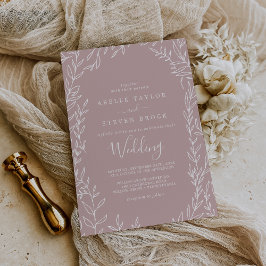 Mindestleaf | Dusty Rose Hochzeit Einladung
