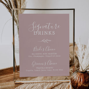 Mindestleaf   Dusty Rose Signature Drinks Poster