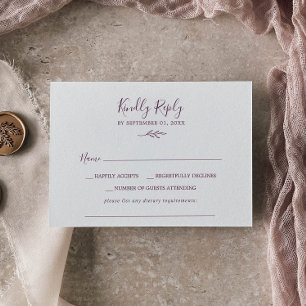 Mindestleaf   Eggpflanzendiätetische Anforderung RSVP Karte