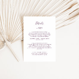 Mindestleaf | Eggplant Details Umschließungskarte Begleitkarte