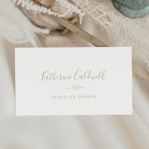 Mindestleaf   Gold Business Card Visitenkarte