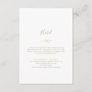 Mindestleaf Gold Hotel Enclosure Card Begleitkarte