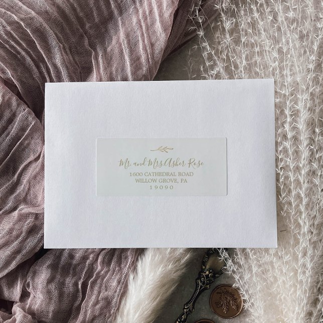 Mindestleaf | Gold Wedding Guest Address Labels (Von Creator hochgeladen)