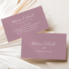 Mindestleaf | Mauve Business Card Visitenkarte