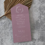 Mindestleaf | Mauve Wedding All In One Einladung<br><div class="desc">Diese Mindest-Blatt-Lilve-Hochzeit in einer Einladung ist perfekt für eine Boho Hochzeit. Die Silhouette ist schlicht und besteht aus einem grünen Blatt in einem romantischen,  lila rosa Farbton mit minimalistischem böhmischen Gartenstil. Schreiben Sie Ihre Gastadressen auf der Rückseite der gefalteten Einladung,  oder kaufen Sie die passenden Gästetiketten-Aufkleber (separat erhältlich).</div>