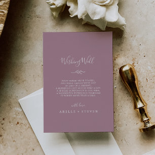 Mindestleaf Mauve Wedding will gut Begleitkarte