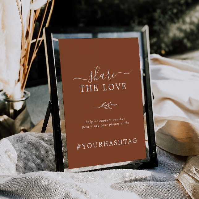 Mindestleaf | Terracotta Share The Liebe Hashtag Poster (Von Creator hochgeladen)