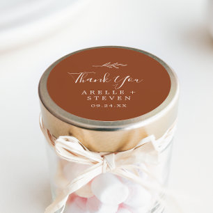 Mindestleaf   Terracotta Vielen Dank für Ihre Unte Runder Aufkleber