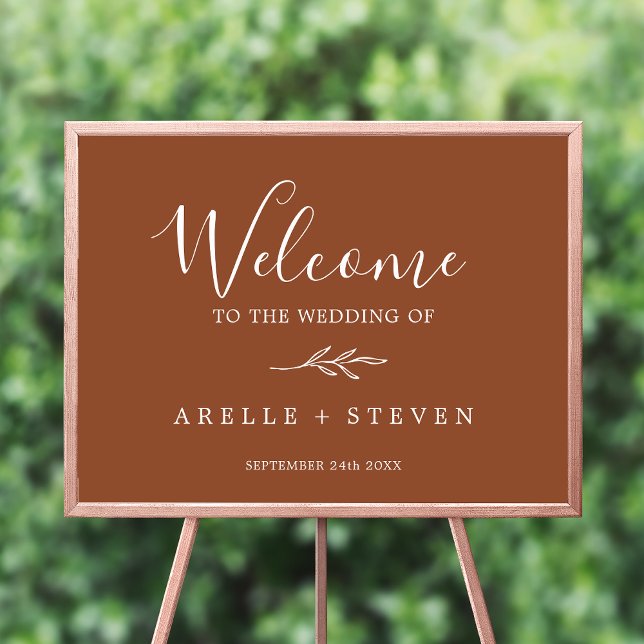 Mindestleaf | Terracotta Wedding Welcome Poster (Von Creator hochgeladen)