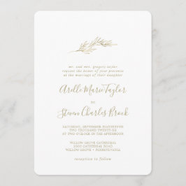 Mindestleaf | Traditionelle Hochzeit mit Gold Einladung