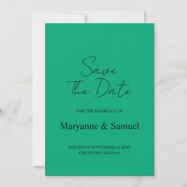 Mindestschrift Foto Save the Date (Vorderseite)