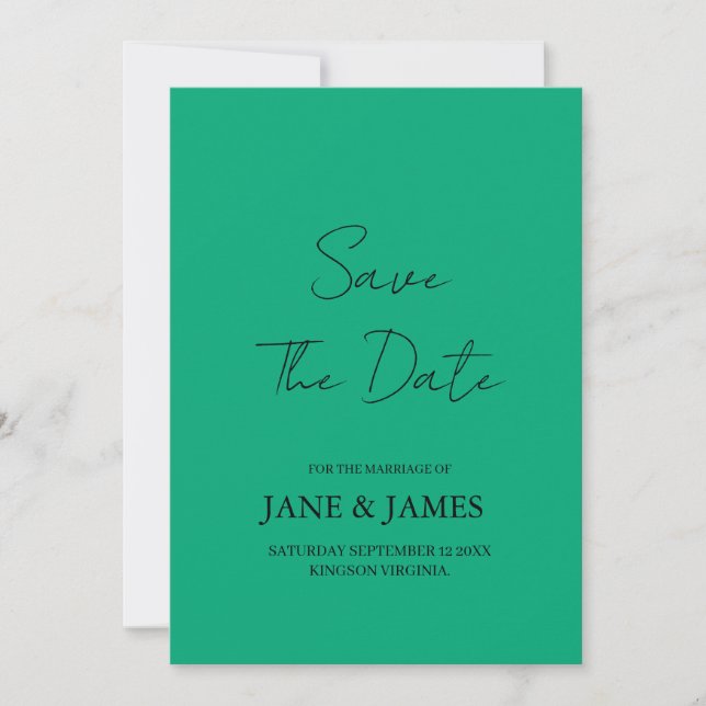 Mindestschrift Foto Termin speichern Save The Date (Vorderseite)