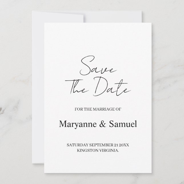Mindestskript Foto Termin vormerken Save The Date (Vorderseite)