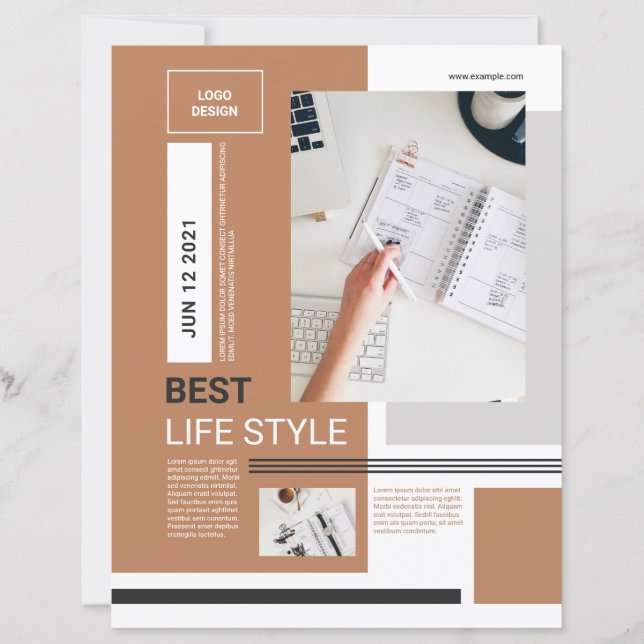 Mindestvorlage für Flyer | Sauber und modern (Vorderseite)