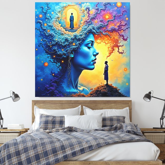 Mindful Cosmic Journey Leinwanddruck (Insitu (Schlafzimmer))