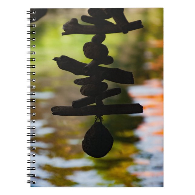 Mindful Driftwood Reflections Notebook Notizblock (Vorderseite)