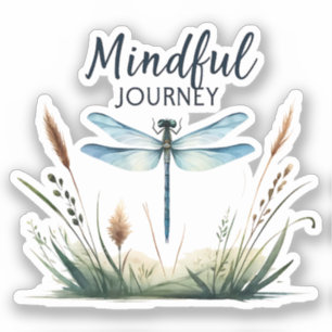 Mindful Journey - Artistic Dragonfly Aufkleber