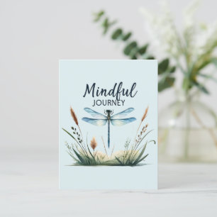 Mindful Journey - Artistic Dragonfly Postkarte