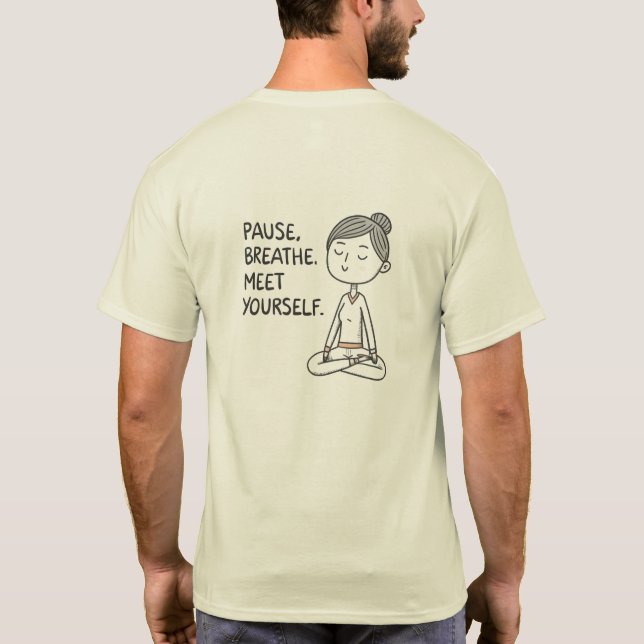 'Mindful moment' T - Shirt der Männer (Rückseite)