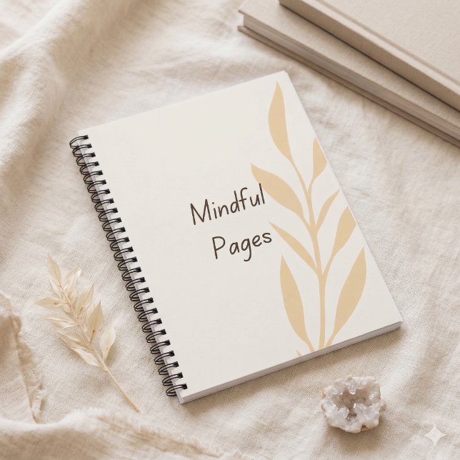 Mindful Pages Minimalistisches Ästhetik-Notizbuch  Notizbuch (Minimal notebook for mindful writing and reflection.)