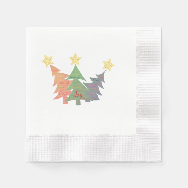 Mindful Word Art Napkins Serviette (Vorderseite)