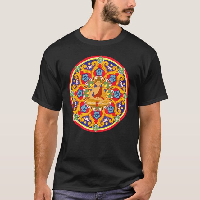 Mindfulness Buddha Buddhism Spiritual Yoga Meditat T-Shirt (Vorderseite)