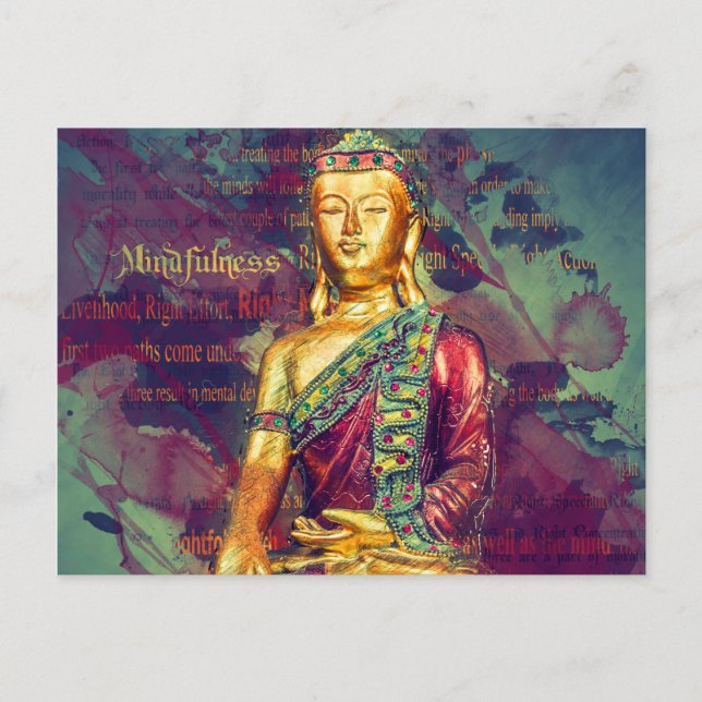 Mindfulness Buddha Postkarte (Vorderseite)