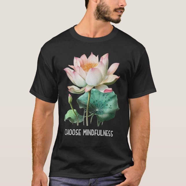 Mindfulness Saying Minimal Yoga Tee Choose Mindful (Vorderseite)
