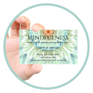 Mindfulness-schöner Entwurf Visitenkarte