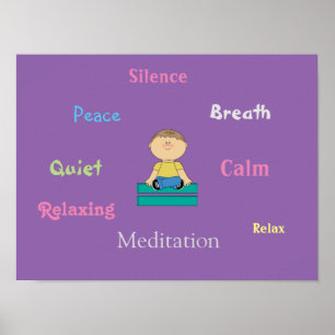 Mindfulness-und Meditations-Plakat Poster