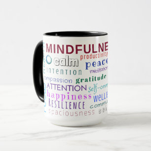 Mindfulness-Wort-Durcheinander-Tasse Tasse