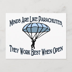Minds Are Like Parachutes Postkarte