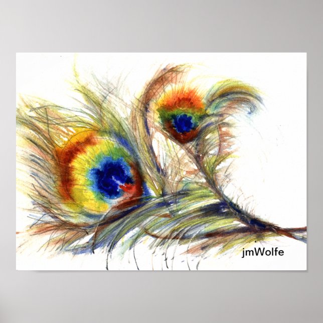 "Mind's Eye" Peacock Feather Poster (Vorne)