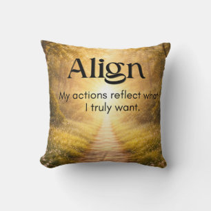 Mindset-Affirmation für das Wellness-Zuhause-Büro Kissen