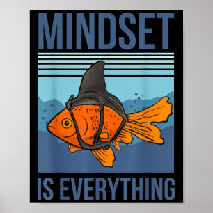 Mindset bedeutet alles Goldfish Motivierend Quo Poster