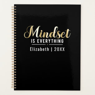 "Mindset is Everything" Gold Inspiration Zitat Planer