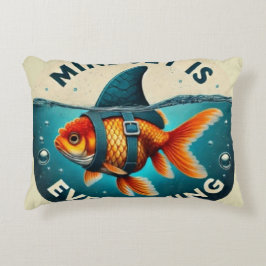 Mindset Is Everything Goldfish Motivational Quote Dekokissen