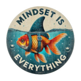 Mindset Is Everything Goldfish Motivational Quote Schneidebrett