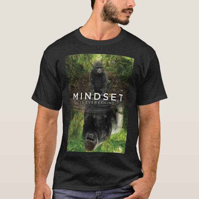 Mindset Is Everything - Gorilla Motivational T-Shirt (Vorderseite)