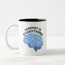 Mindset Is Everything – Motivational Quote Zweifarbige Tasse