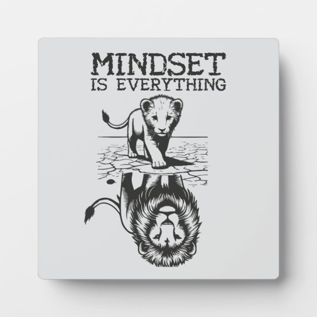 Mindset ist alles, Cat Lion - Gym, Erfolg Fotoplatte (Vorderseite)