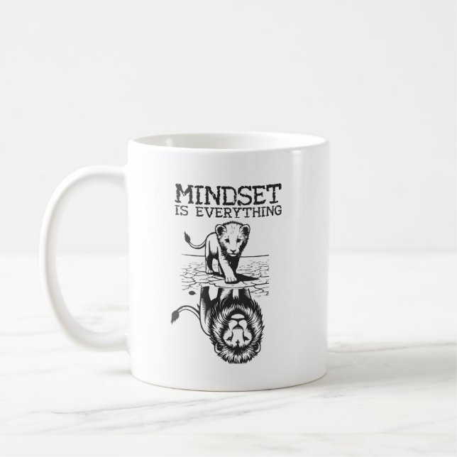 Mindset ist alles, Cat Lion - Gym, Erfolg Kaffeetasse (Links)