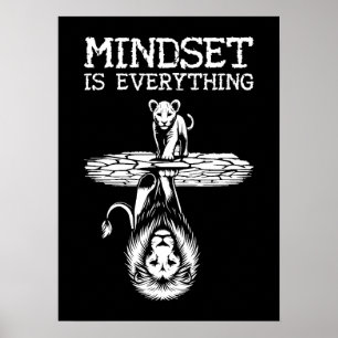 Mindset ist alles, Cat Lion - Gym, Erfolg Poster