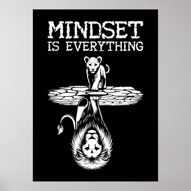 Mindset ist alles, Cat Lion - Gym, Erfolg Poster (Vorne)