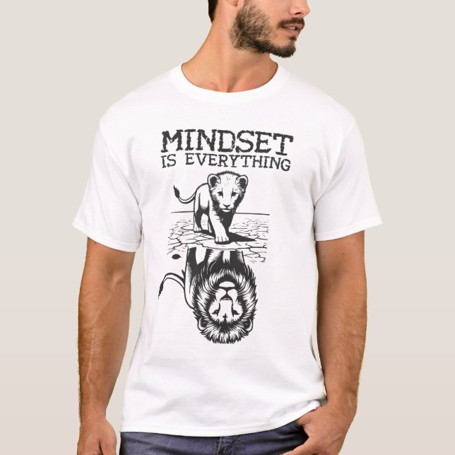 Mindset ist alles, Cat Lion - Gym, Erfolg T-Shirt (Vorderseite)