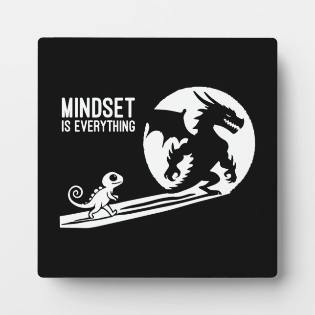 Mindset ist alles, Dragon - Erfolgsmotivation Fotoplatte (Vorderseite)