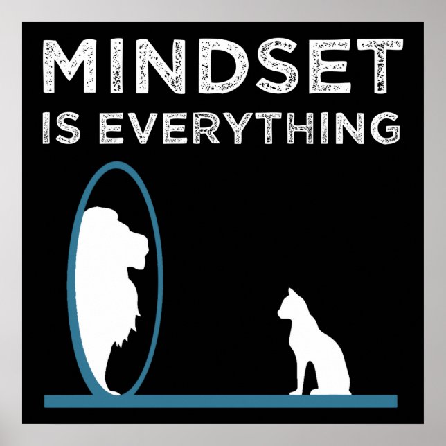 Mindset ist alles Motivierend Zitat Poster (Vorne)