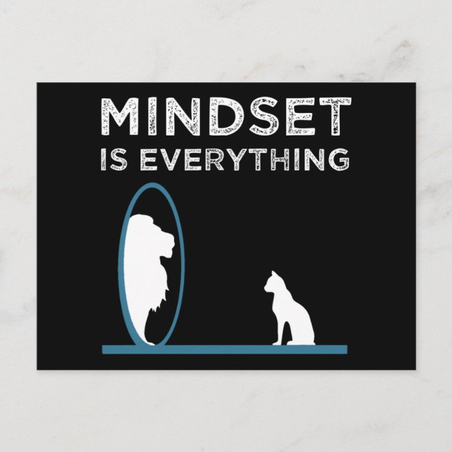 Mindset ist alles Motivierend Zitat Postkarte (Vorderseite)