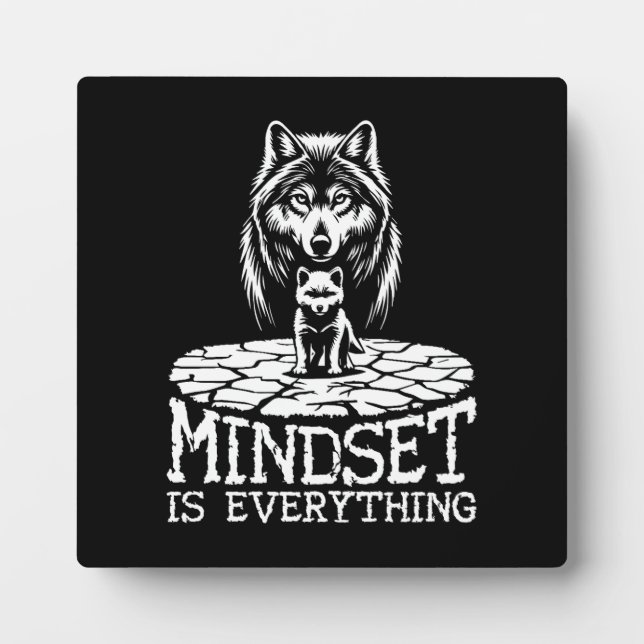 Mindset ist alles, Wolf - Fitness, Hustel, Erfolg Fotoplatte (Vorderseite)